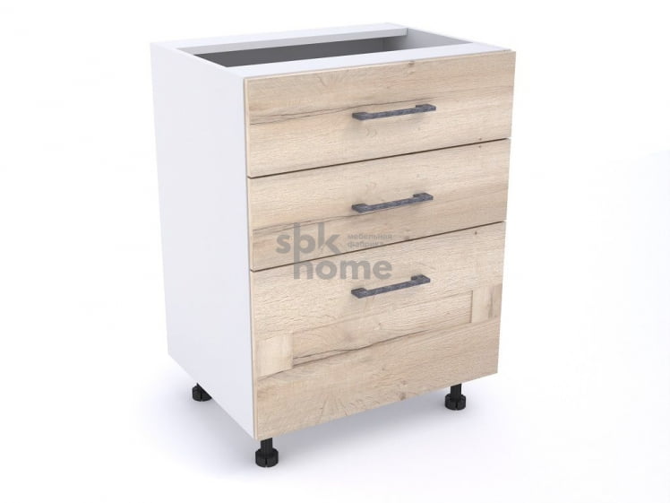 Стол с ящиками СЯ-60, Дублин (600*470*820) Дуб галифакс белый, 21617_0