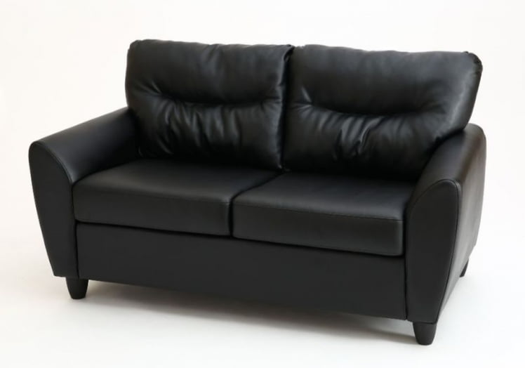 Диван двухместный Наполи Премиум Д2 Санторини 401 (черный) Категория 1_0