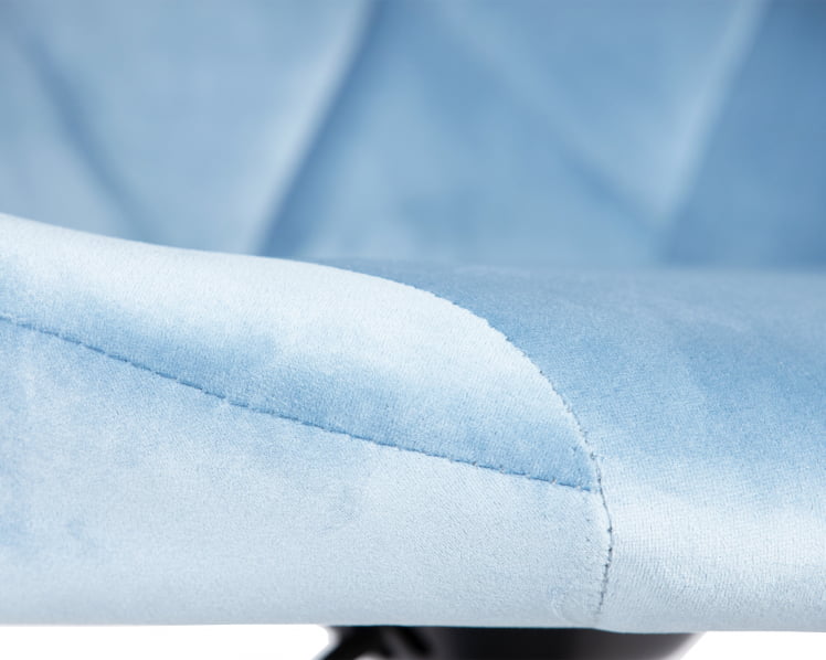 Стул барный ДОБРИН ЛОГАН БЛАCК Ппудрово-голубой велюр МДЖ9-74 / DOBRIN LOGAN BLACK MJ9-74_6