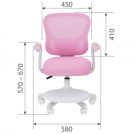 Детское кресло CХАИРМАН КИДС CХ106 с подножкой Розовый / CHAIRMAN KIDS CH106_5