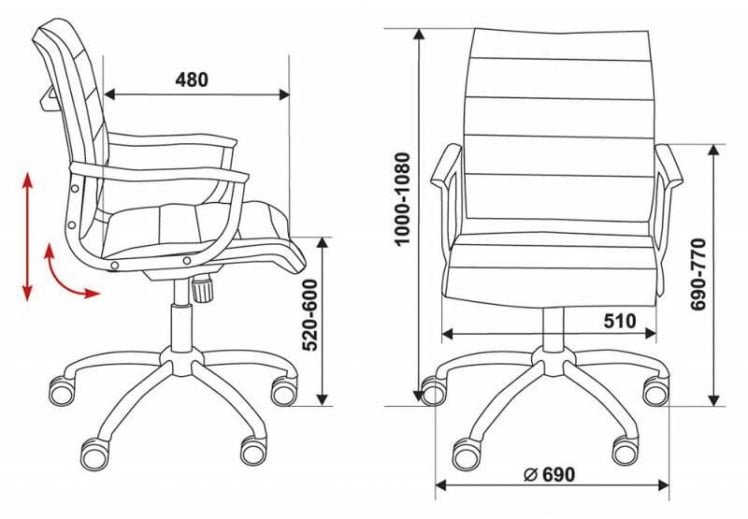 Кресло офисное Бюрократ CХ-994АКССН (Б) / CH-994AXSN_6