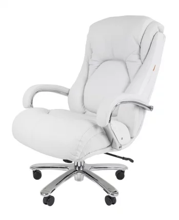 Кресло руководителя Чаирман 402 кожа Белый / Chairman_0