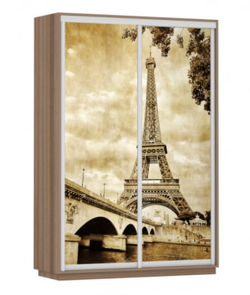 Шкаф-купе двухдверный Экспресс Дуо 1400х2400х Париж/Ясень шимо тёмный / 1400х2400h_0