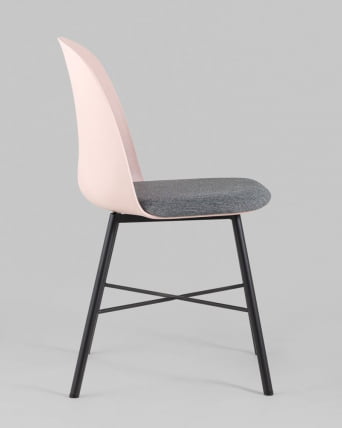 Стул пластиковый Шелл с мягким сиденьем Розовый / Shell_2