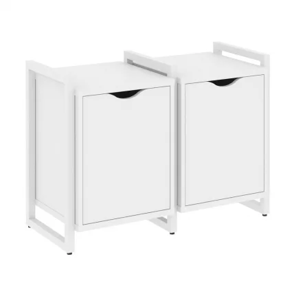 Тумба на регулируемых опорах наборная. Вариант №2 ЛОФТ ВР.Л-ТН-2.О Металл белый Белый Бриллиант / LOFT VR.L-TN-2.O_0