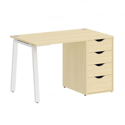 Стол письменный ХОМЕ ОФФИCЕ ВР.СП-3-118.4.А Клен/Белый металл / HOME OFFICE VR.SP-3-118.4.A_0