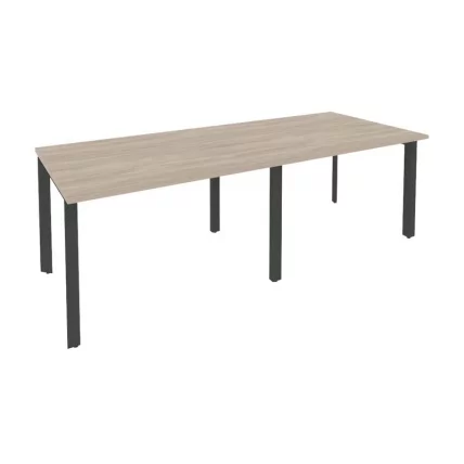 Стол переговорный (2 столешницы) ОНИКС О.МП-ПРГ-2.2 Дуб Аттик/Антрацит / ONIX O.MP-PRG-2.2_0