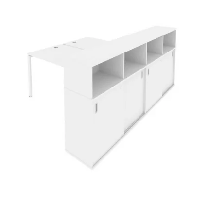 Рабочая станция с опорным шкафом-купе Метал Сйстем Б.РС-СШК-4.3 Белый / Metal System_0