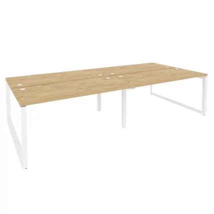 Рабочая станция на О-образном м/к ОНИКС О.МО-Д.РС-4.4.7 Тиквуд Светлый/Белый / ONIX O.MO-D.RS-4.4.7_0