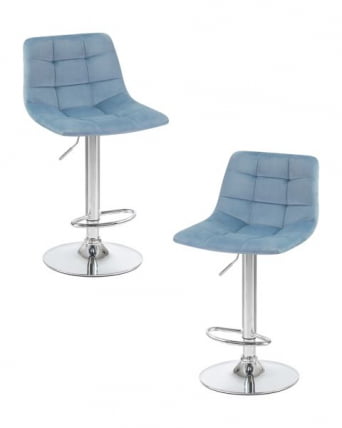 Стул барный ДОБРИН ТАИЛОР (пудрово-голубой велюр (МДЖ9-74)) 2 шт / DOBRIN TAILOR (MJ9-74))_0