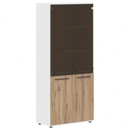 Шкаф комбинированный ЕДИС ЕХCС 85.2 Дуб Денвер светлый Мокко Белый / EDIS EHCS_0