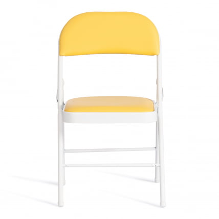 Стул складной ФОЛДЕР (мод. 3022Г) каркас: металл, сиденье/спинка: экокожа, 46.5 х 47.5 х 79 см, йеллов (желтый) / вхите (белый) / FOLDER (mod. 3022G) yellow white_4