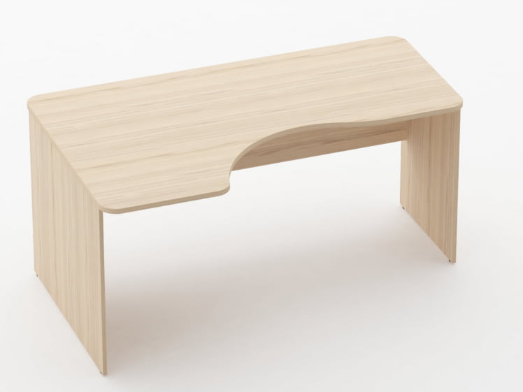 Стол угловой Глассй 1.14.16Л Бук светлый / Glassy_0