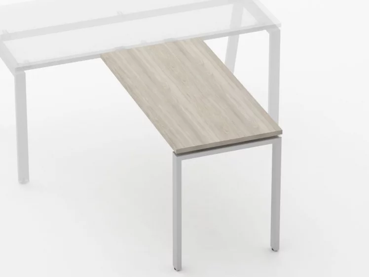 Брифинг-приставка для стола на Л-обр.опорах Дека 73.10.12 Дуб Сантана светлый / Deka_1