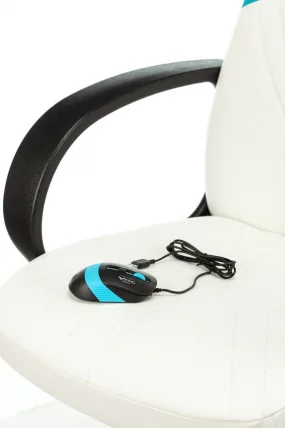 Геймерское кресло Бюрократ ЗОМБИЕ РУННЕР Белый-голубой / ZOMBIE RUNNER_7