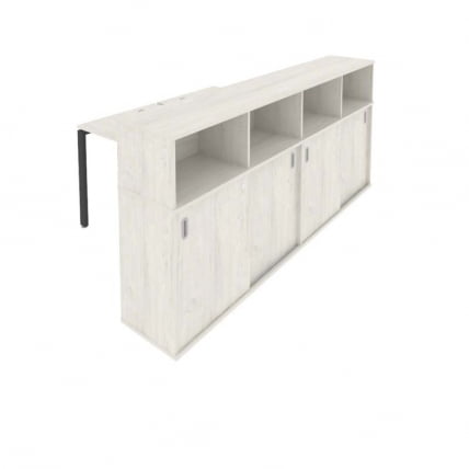 Рабочая станция с опорным шкафом-купе Метал Сйстем Б.РС-СШК-4.1 Наварра/Антрацит / Metal System_0