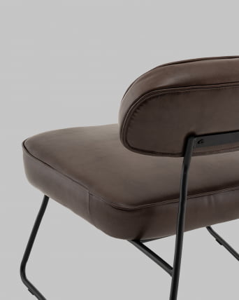 Кресло Кате нев ткань экокожа коричневый / Kate new_7