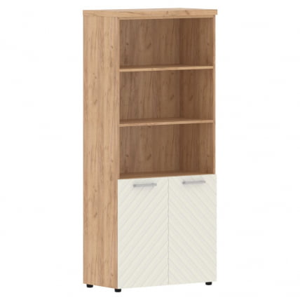 Шкаф с 1 комплектом глухих малых дверей и топом Торр ЛУКС ТЛХC 85.5 Дуб Бофорд Латте / Torr LUX TLHC_0