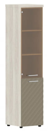 Шкаф колонка комбинированная с топом (левый) Торр ЛУКС ТЛХC 42.2 Л Сосна Эдмонд Капучино / Torr LUX TLHC L_0