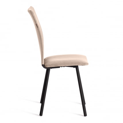 Стул обеденный Ла Роуссе велюр, бежевый/черный, 7, 49х50х93 / La Rousse_1