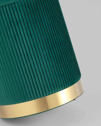 Пуф Шарлотта с ящиком велюр Зеленый_5