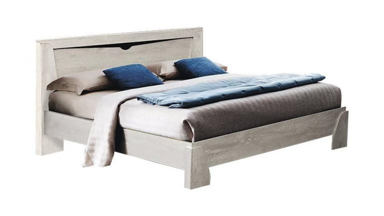 Кровать 1400 Лючия 33.08-01 с настилом Бетон пайн белый Венге_0