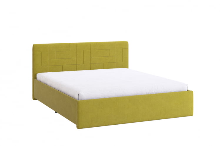 Кровать 1.6 Лора 2 с основанием ЗО.КМ1.6-09.2 янтарь (велюр) / ZO.KM1.6-09.2_0
