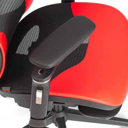 Кресло КингКобра иск. кожа / сетка, черный / красный / KingCobra_18