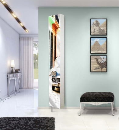 Поворотный зеркальный шкаф Лупо Арт Белый / Lupo Art_9