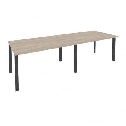 Стол переговорный (2 столешницы) ОНИКС О.МП-ПРГ-2.3 Дуб Аттик/Антрацит / ONIX O.MP-PRG-2.3_0