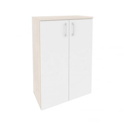 Шкаф средний широкий (2 средних фасада ЛДСП) ОНИКС О.СТ-2.3 Денвер Светлый/Белый / ONIX O.ST-2.3_0