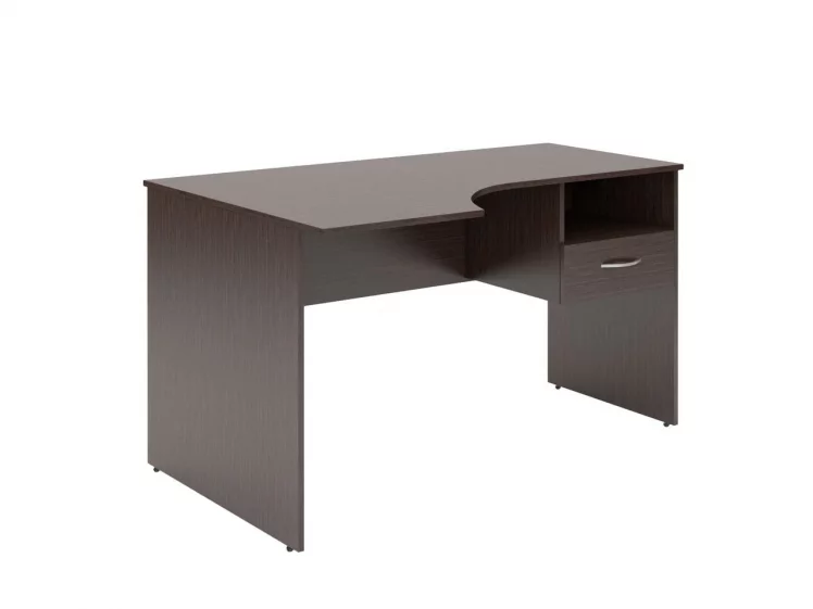 Стол письменный левый СЕТ140-1 Л c подвесной тумбой Легно Темный / SET140-1 L c_0
