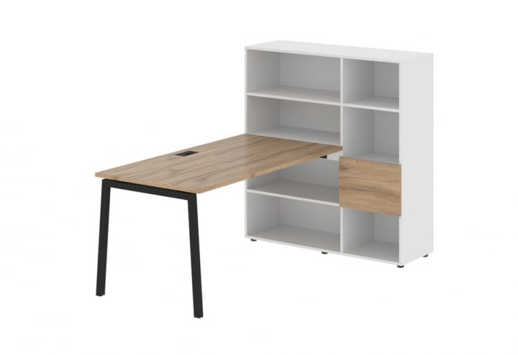 Рабочая станция ЕДИС ЕЛРСТ 1215 Дуб Денвер светлый Черный Белый / EDIS ELRST_0