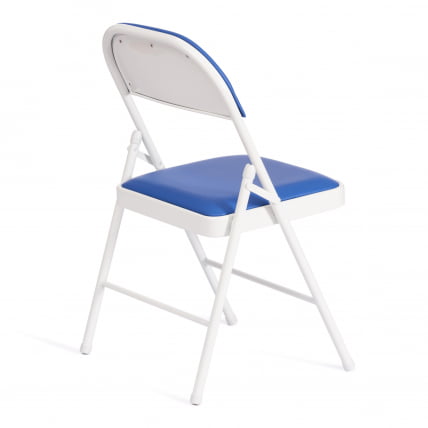 Стул складной ФОЛДЕР (мод. 3022Г) каркас: металл, сиденье/спинка: экокожа, 46.5 х 47.5 х 79 см, блуе (синий) / вхите (белый) / FOLDER (mod. 3022G) blue white_2