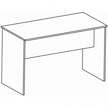 Стол рабочий с опорами Сигма СГ.400.ОД Дуб темный / Sigma SG.400.OD_1