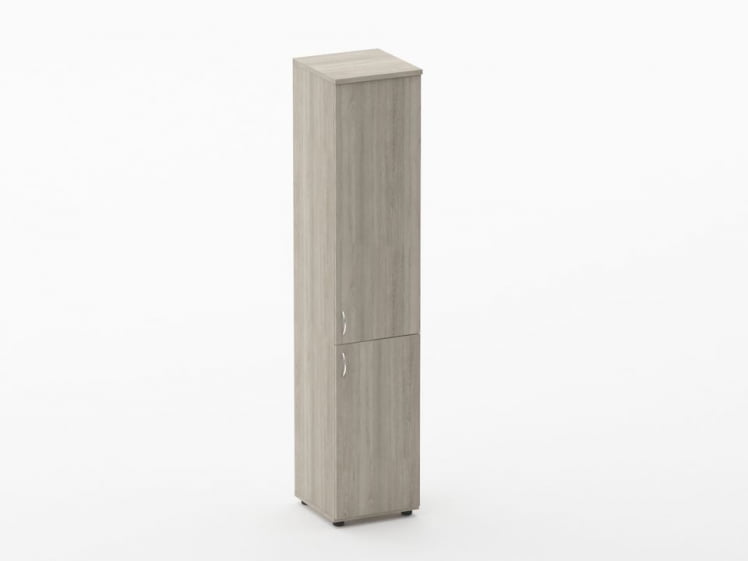 Шкаф высокий закрытый Твин 16.16.10Пр Дуб Сантана светлый / Twin_0