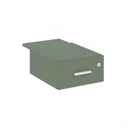 Тумба подвесная с одним ящиком CОНCЕПТ CН.ПТ-003 Б/В Кобо Белый / CONCEPT CN.PT-003 B/W_0