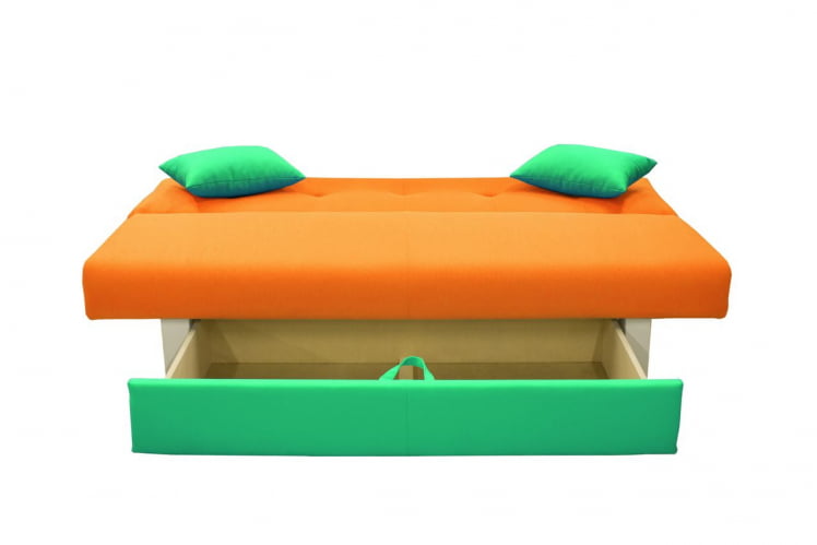 Диван МАНГО 4 (2 категория) Оранжевый Зеленый / MANGO_3