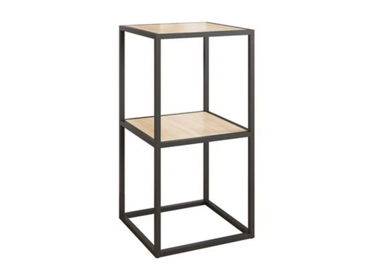 Стеллаж Лофт ЛМН-04 Черный муар-дуб сонома / LMN-04_0