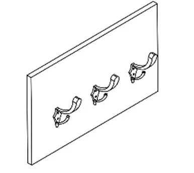 Вешалка-панель с крючками КХП 530 Белый / KHP_1