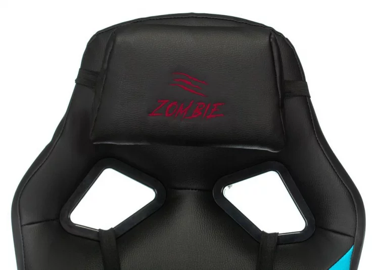 Геймерское кресло Бюрократ ЗОМБИЕ ДРИВЕР Черный-голубой / ZOMBIE DRIVER_5