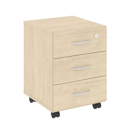 Тумба подкатная (3 ящика, с замком) НОВА С В.ТМ-3 Бук Артизан / NOVA S_0