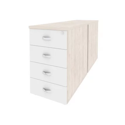 Тумба двойная приставная / опорная ОНИКС О.ТПО-2.7 Денвер Светлый/Белый / ONIX O.TPO-2.7_0