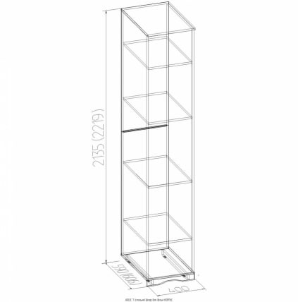 Корпус шкафа для белья АДЕЛЕ 7 Дуб Сонома (спальня) / ADELE_1