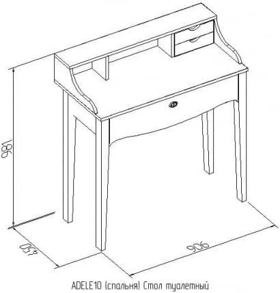 Стол туалетный АДЕЛЕ 10 Дуб Сонома (спальня) / ADELE_1