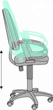 Кресло офисное Бюрократ CХ-300/БЛУЕ Синий ДЖП-15-5 / CH-300/BLUE JP-15-5_4