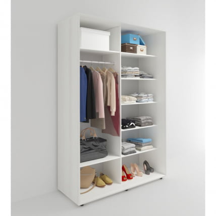 Шкаф-купе 2-х дверный Акцент-Дуэт КЛ 1200х600 Выбеленное дерево_1