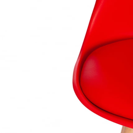 Стул ТУЛИП (мод. 73) / 1 шт. в упаковке дерево/пластик/ПУ, 48.5*52.5*83cм, красный / TULIP (mod. 48.5*52.5*83cм,_7