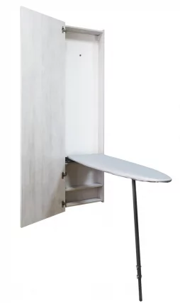 Шкаф со встроенной гладильной доской Ирон Бокс (левый) Беленый дуб / Iron Box_4