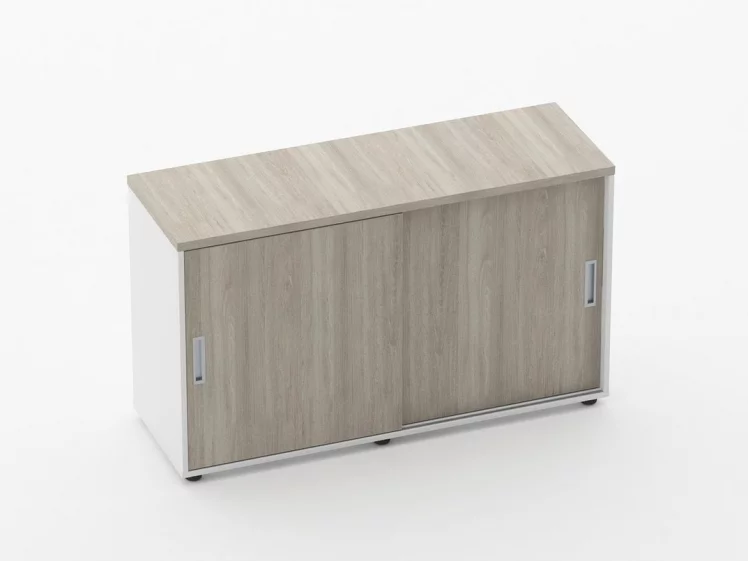 Тумба-купе для рабочего модуля Дека 9.02.125 Дуб Сантана светлый/Белый / Deka_0